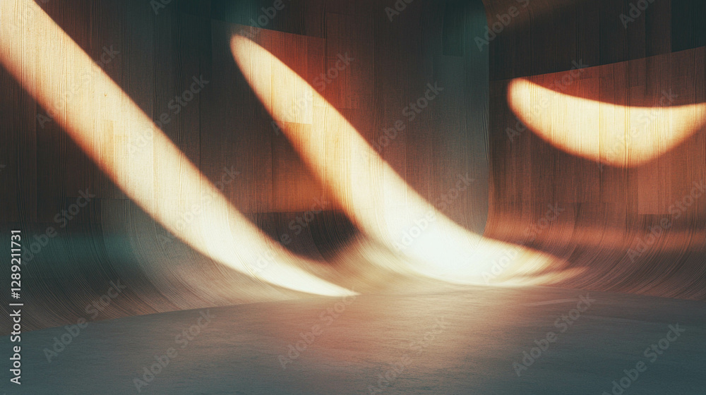 Poster abstract wooden texture with dark ambient light for artistic background design
