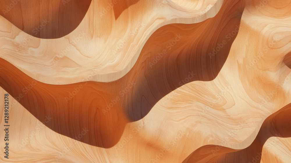 Aufkleber abstract plywood texture with matte varnish and soft shadows for artistic backgrounds