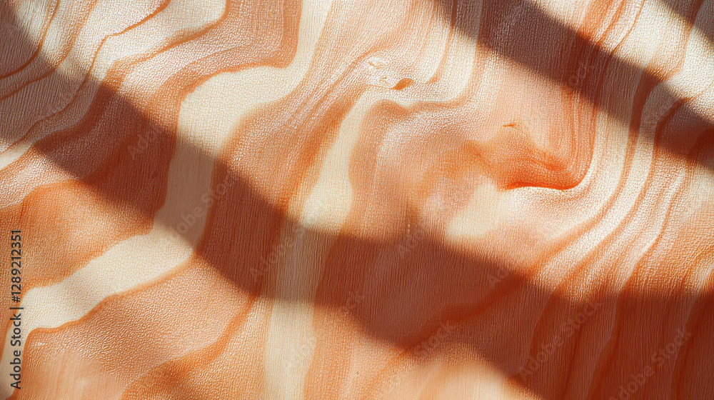 Poster Smooth varnished plywood texture with enhanced grain patterns for background design