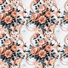 Delicate luxury seamles floral pattern. Highly detailed beautiful botanical surface design
