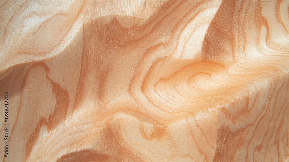 Poster natural plywood texture with thin layers and smooth surface for design and art