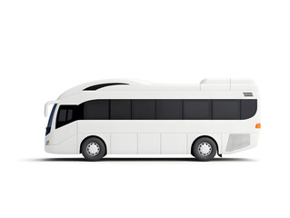 3d Bus Mockup, isolated on white background
