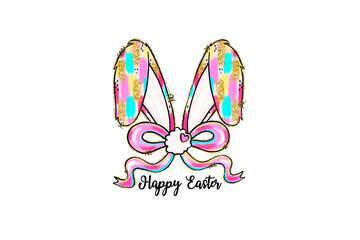 Happy Easter, Brushstroke Easter PNG Sublimation t shirt Design