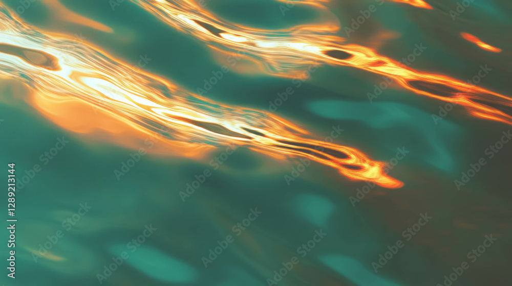 Poster Gleaming bronze texture with vivid highlights for artistic background design