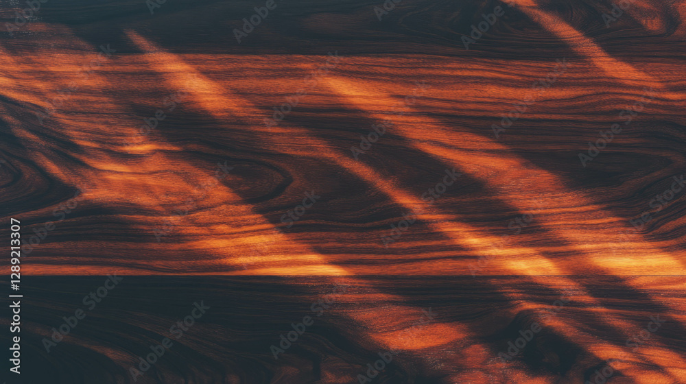 Poster polished wood texture with dark grain and subtle patterns for decorative design