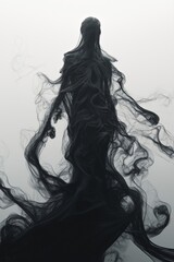 Fototapeta premium Ethereal smoke figure in the mist........