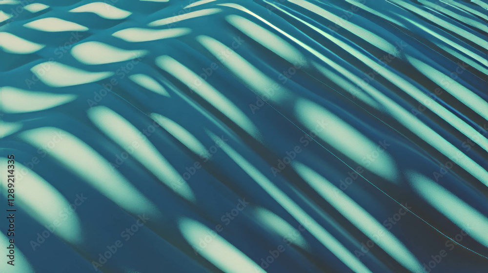 Poster abstract geometric ribbed plastic texture with dynamic light and shadow effects