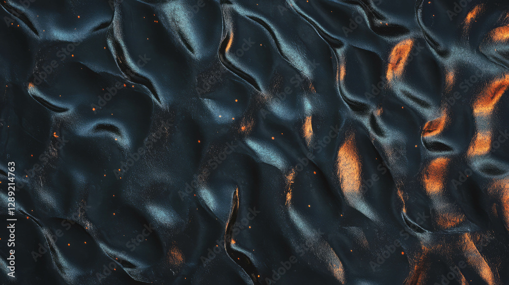 Poster abstract textured surface with ribbed plastic patterns and metallic highlights
