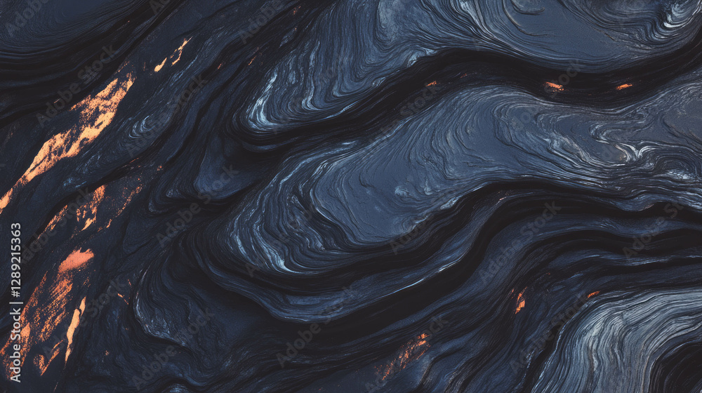 Poster Deep dark mahogany texture with swirling grain patterns for creative design