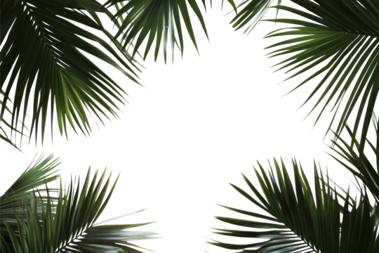 PNG Real dark palm leaves leaf background tropical.