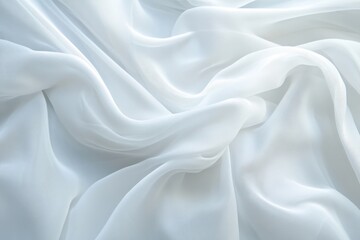 Obraz premium An image of smooth, flowing white fabric drapes