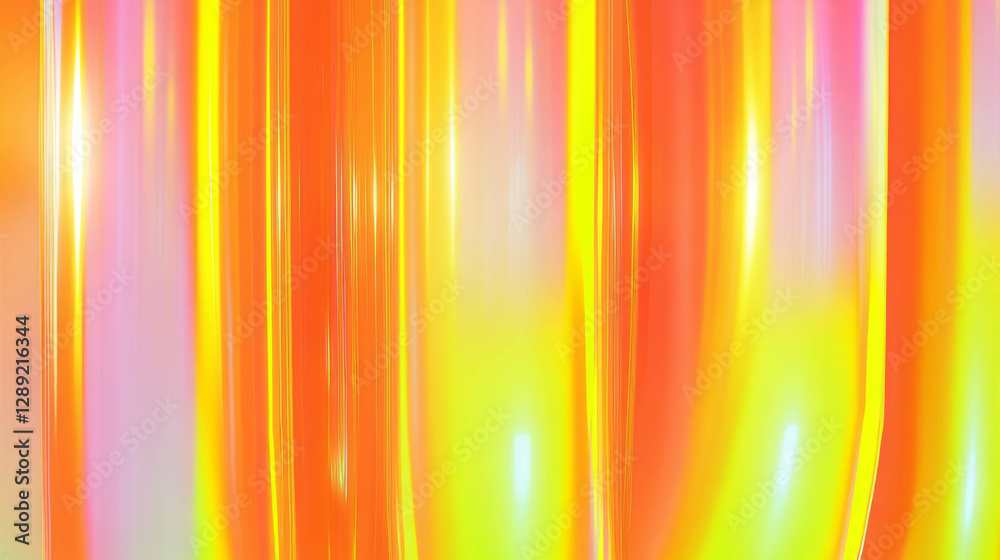 Aufkleber vibrant neon ribbed texture with bright intersecting patterns