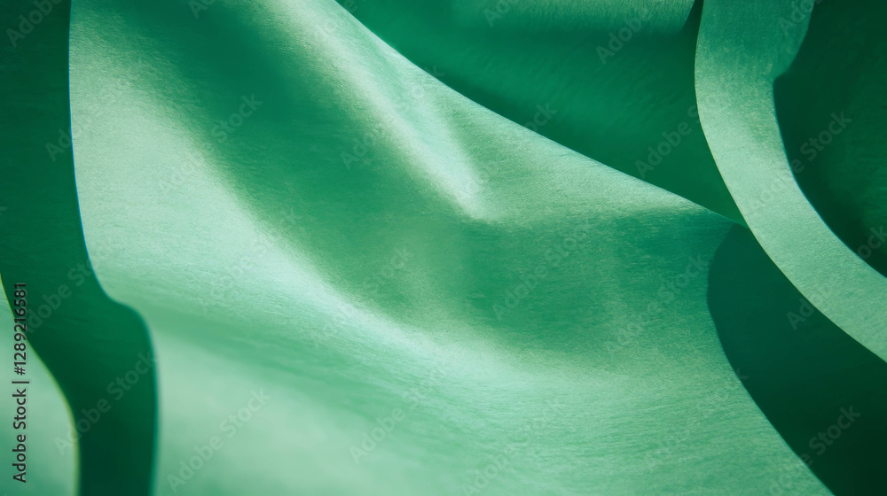 Poster abstract texture of smooth rounded ribbed green paper for creative design