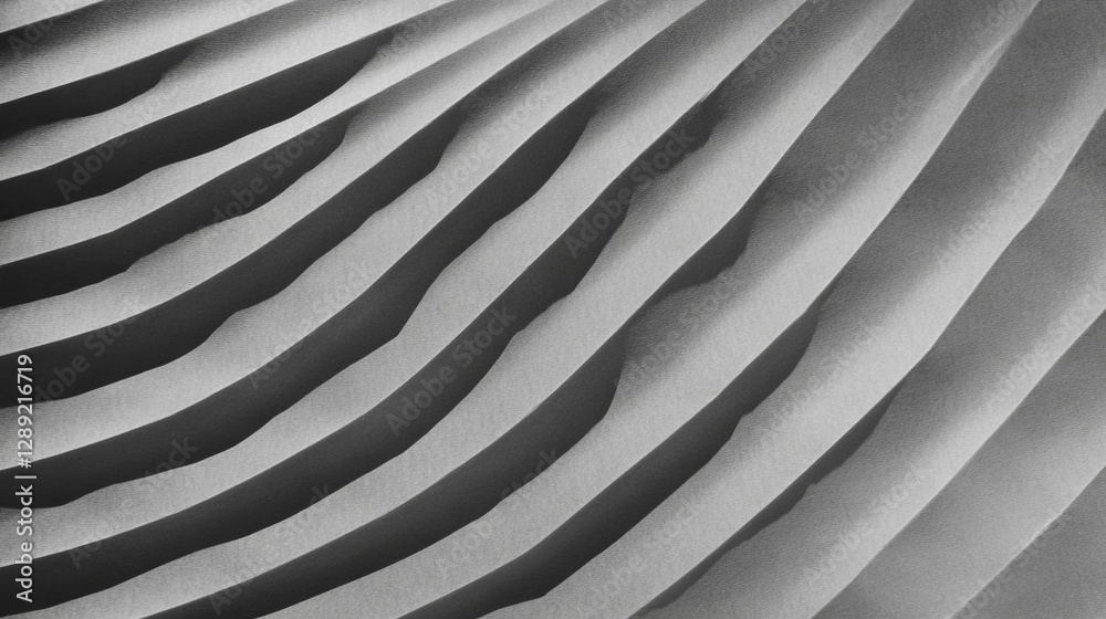 Poster abstract pattern of rounded ribbed grey paper texture for modern design