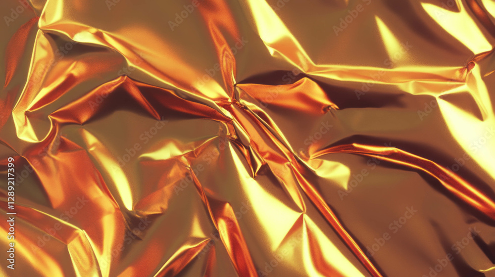 Aufkleber metallic bronze textured foil with rumpled and smooth surfaces for creative design