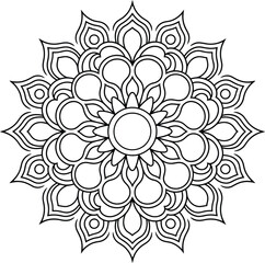Hand-Drawn Mandala | Geometric Floral Mandala Pattern design| Vector art
