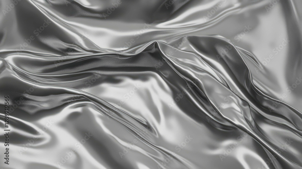 Aufkleber shiny wrinkled silver foil texture with folded edges for background design