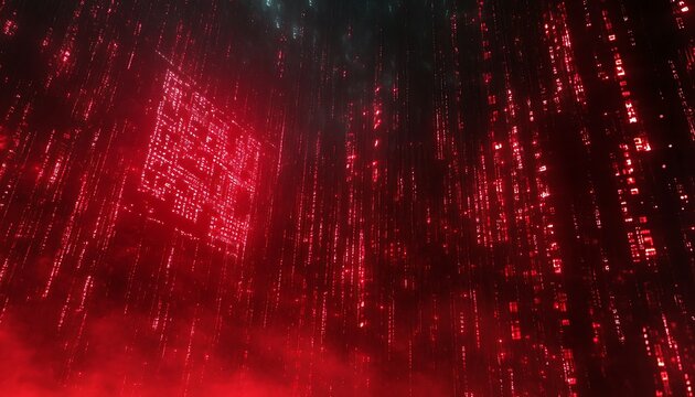 Digital Rain, Abstract Data, Falling Code