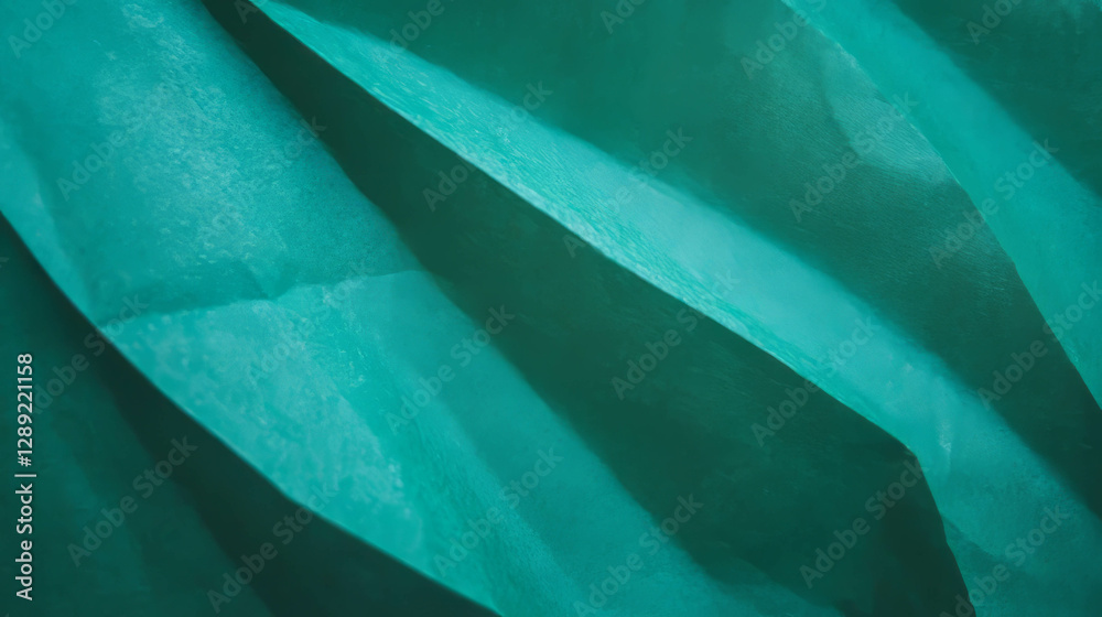 Poster abstract shallow ribbed green paper texture for design projects
