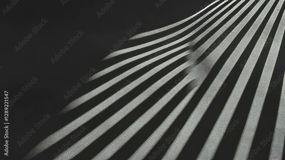 Aufkleber abstract texture of sharp angled ribbed grey paper in dramatic light for design concepts