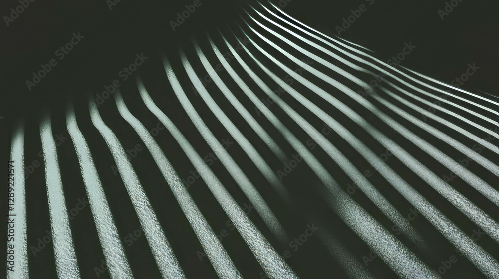 Aufkleber Abstract pattern of grey ribbed paper with sharp angled texture