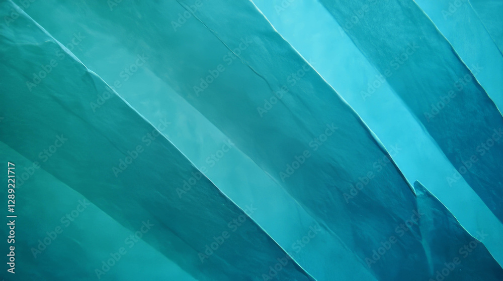 Poster abstract texture of sharp ribbed blue paper with bright highlights for creative design