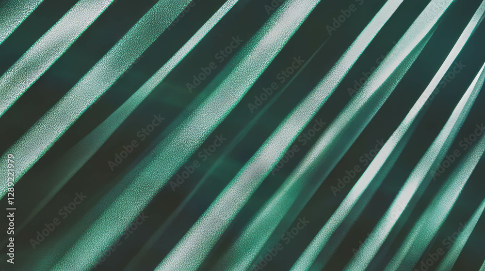 Aufkleber Abstract texture of sharp ribbed green paper for artistic design