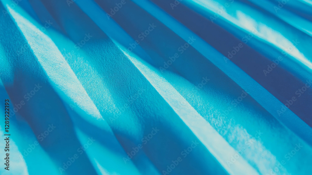 Poster sharp vertical ribbed blue paper texture for background design and creative projects