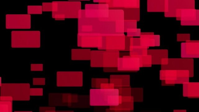 Floating red rectangles, abstract modern motion background