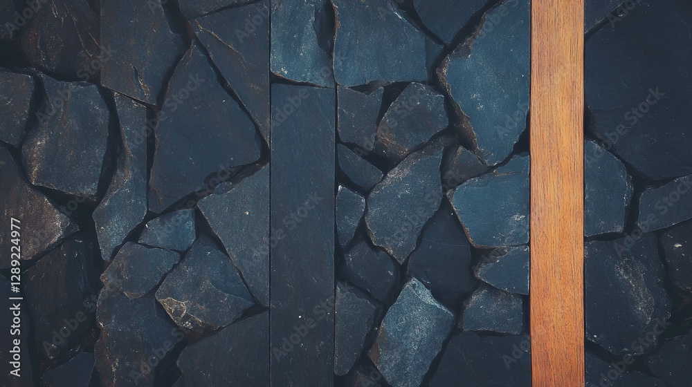 Aufkleber rustic teak and dark stone texture for design projects