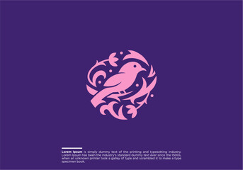 bird logo design vector, bird logo, circle bird logo,bird logo