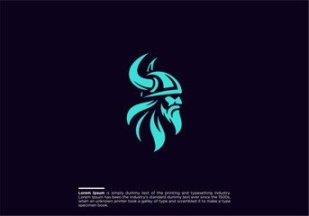 Vector illustration of God Odin Viking with Helmet, Armor on the White background. Hand-drawn illustration for mascot sport logo badge label sign poster emblem patch t-shirt printing. Vector Logo