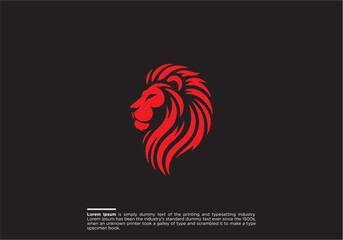 lion head design logo vector, lion head design logo vector, unique lion logo illustration