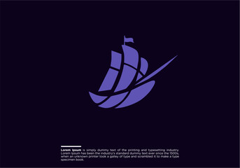 Yacht speed boat logo vector. Yacht logo design vector template. Illustration vector graphic of ship and boat concept logo design template