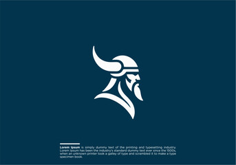 viking logo vector graphic abstract template, Viking Helmet Icon