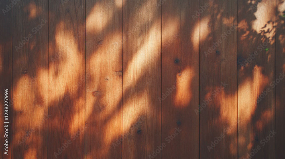 Poster elegant teak wood texture with light knots and subtle shadows – ideal for design backgrounds