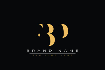 FBP abstract letter logo design. This logo is designed by three abstract letters.