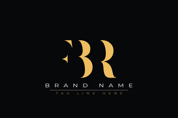 FBR abstract letter logo design. This logo is designed by three abstract letters.