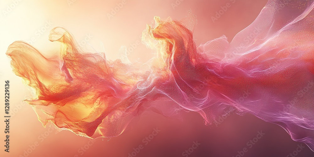 Poster vibrant abstract colors blend seamlessly, creating a dynamic tapestry of light and motion in a dream