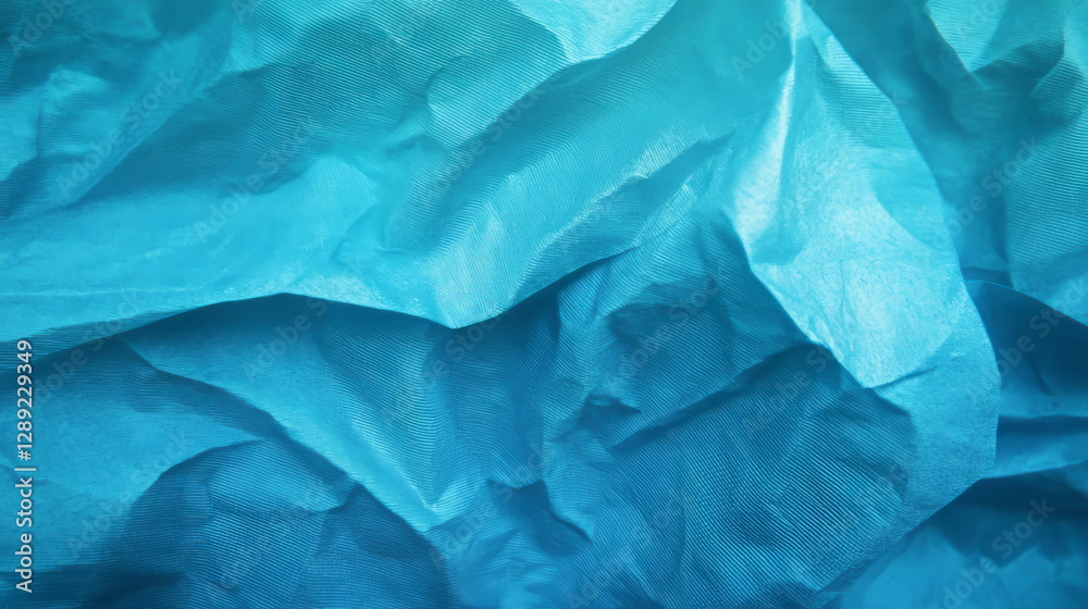 Poster abstract texture of thin ribbed blue paper with subtle light pattern for artistic design
