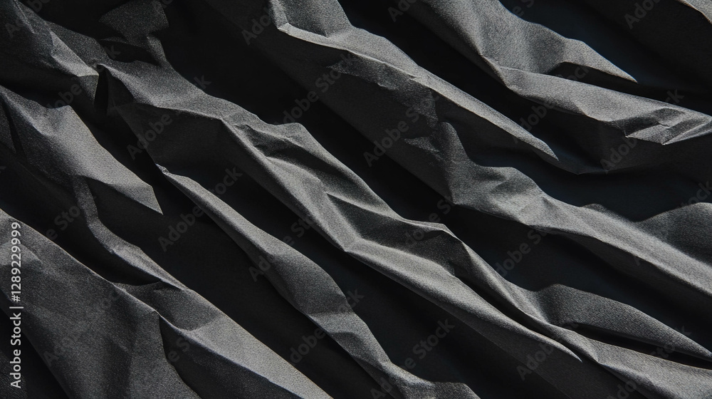 Poster abstract texture of uneven ribbed grey paper for design concepts