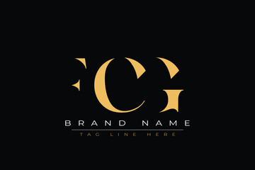 FCG abstract letter logo design. This logo is designed by three abstract letters.