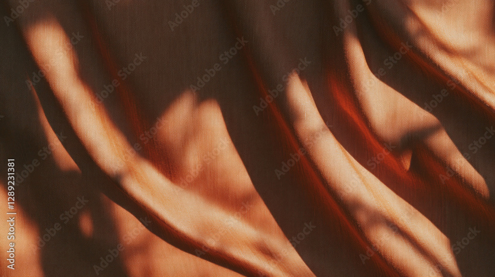 Poster Textured walnut and soft fabric abstract background for design