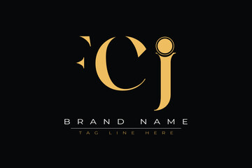 FCJ abstract letter logo design. This logo is designed by three abstract letters.
