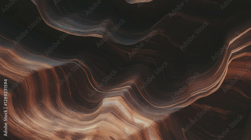 Poster abstract walnut texture with cathedral grain for design and decoration