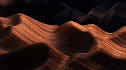 Obraz premium Abstract walnut texture with cathedral grain patterns for artistic design