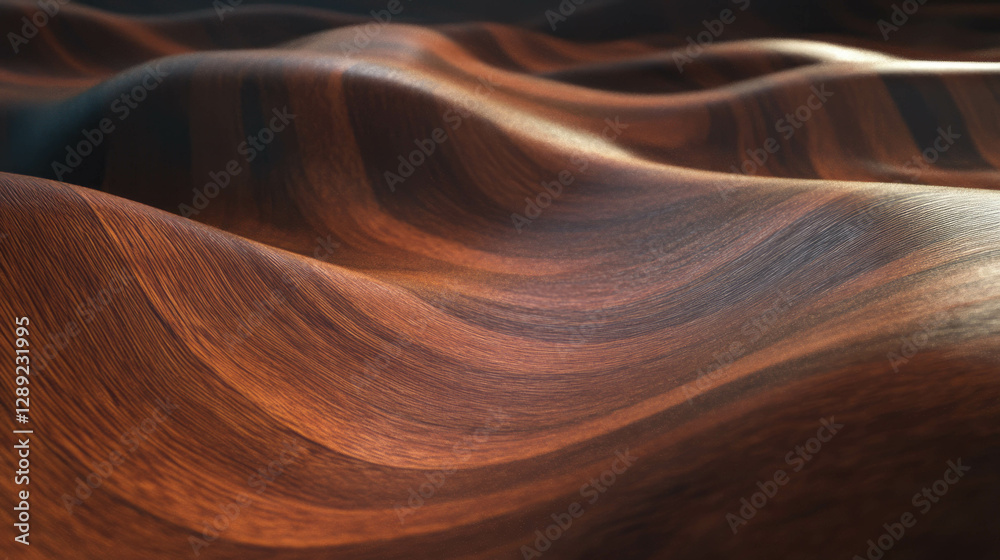 Fototapete elegant walnut texture with rich dark chocolate color patterns for design