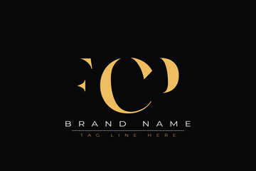 FCP abstract letter logo design. This logo is designed by three abstract letters.