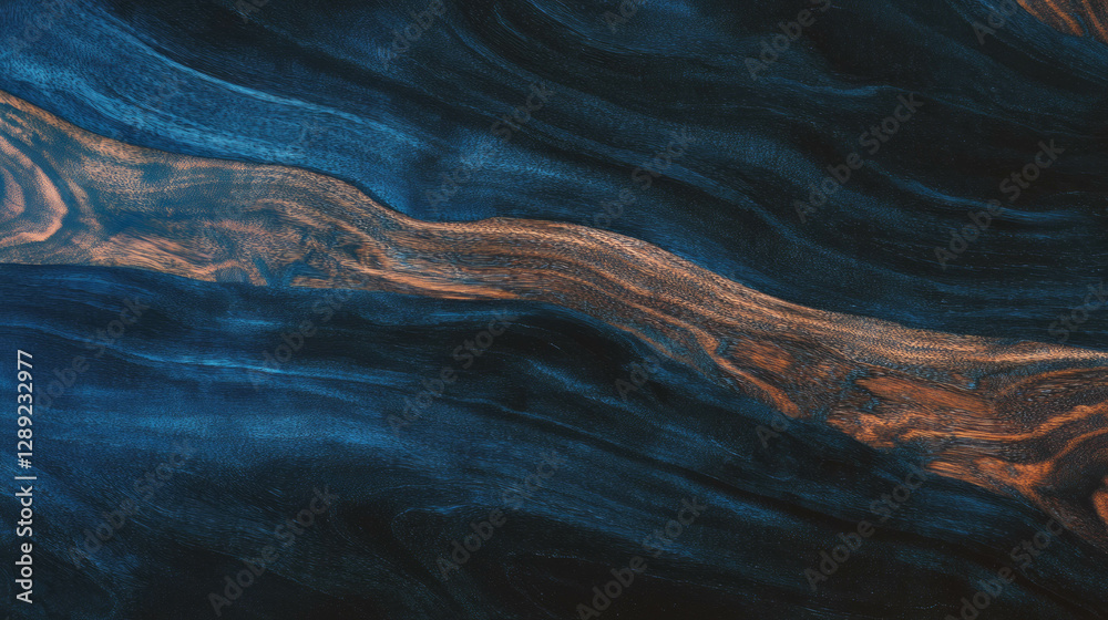 Poster Intricate walnut wood texture with live edge and dark tones for design projects