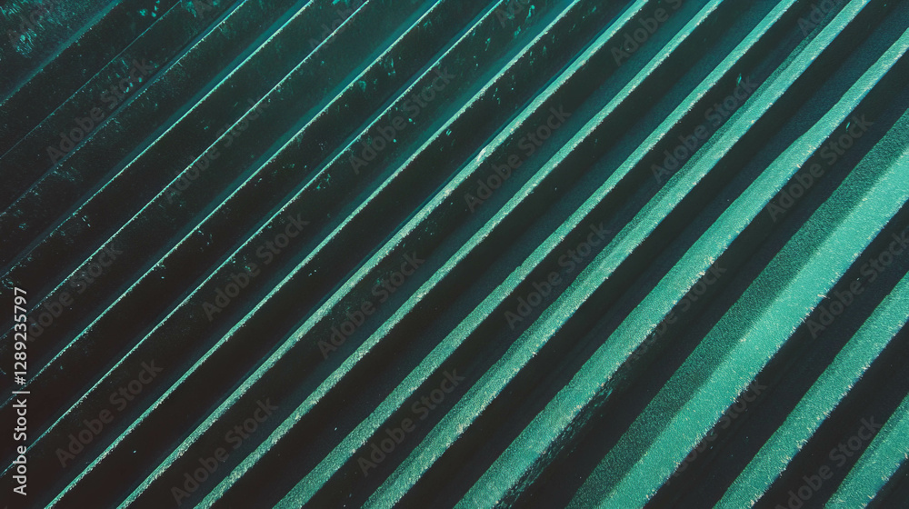 Poster abstract green ribbed paper texture for creative design and background concepts
